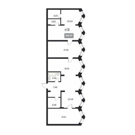 Вариант №14990, 4-комнатная квартира в жилом комплексе Willart (Виларт)