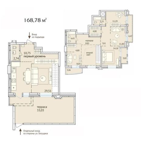 Вариант №6416, 5-комнатная квартира в жилом комплексе 