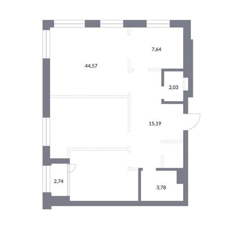Вариант №15497, 1-комнатная квартира в жилом комплексе Richmond Residence