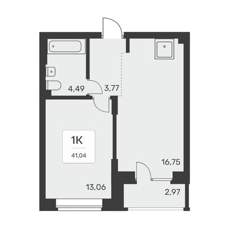Вариант №7953, 2-комнатная квартира в жилом комплексе Сакура парк
