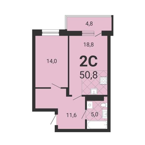 Вариант №13334, 2-комнатная квартира в жилом комплексе Тетрис