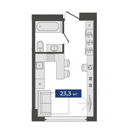 Вариант №9841, 1-комнатная квартира в жилом комплексе 