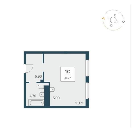 Вариант №13903, 9-комнатная квартира в жилом комплексе Пшеница