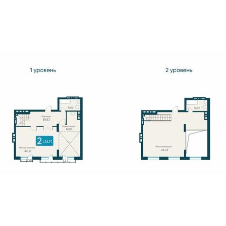 Вариант №10720, 4-комнатная квартира в жилом комплексе Марсель-2