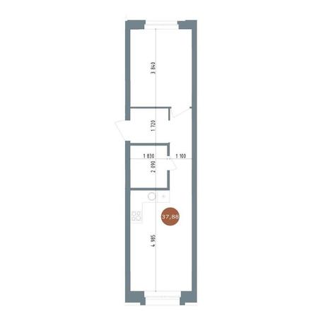 Вариант №15033, 2-комнатная квартира в жилом комплексе Цивилизация