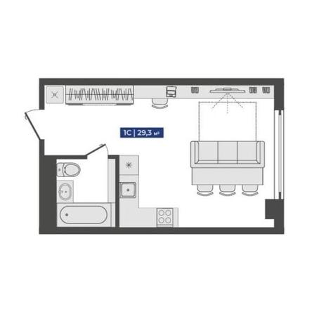 Вариант №9871, 1-комнатная квартира в жилом комплексе Citatum